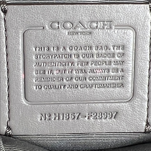 Coach F28997 Lexy Pebble Leather Shoulder Bag - Grey Birch EUC - Picture 8 of 14